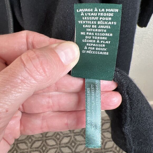 Ralph Lauren Open Draped Cardigan With Leather Lining Small Dress Casual‎ - Picture 9 of 14